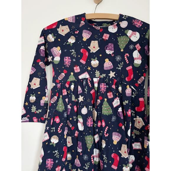Next UK Holiday Winter Dress size 7/8 best Long Sleeve - Picture 2 of 6